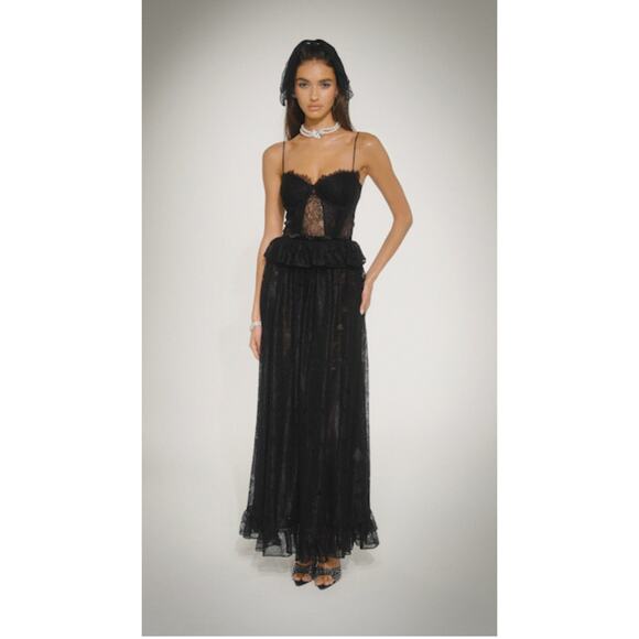 nana jacqueline Adriana Lace Dress black L - Picture 1 of 15